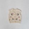 2026 Primavera Versátil Niña Bebé Infantil Bordado Floral Cuello con Volantes Cardigan Chaqueta de Punto de Algodón Manga Larga Ropa Infantil