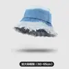 Chapéu de Pescador Lavado Retrô Transfronteiriço da Amazon Simples Tendência Unissex Versátil Dobrável Chapéu Balde de Jeans Moda