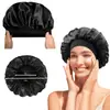 Touca de Dormir de Cetim com Aba Larga Europeia e Americana para Mulheres, Touca para Cuidados com o Cabelo, Venda Quente Transfronteiriça, Touca de Dormir que Não Danifica o Cabelo, Touca de Banho Adulto com Topo Arredondado