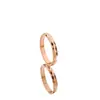 Anillo de Acero Titanio con Forma de Diamante Facetado de 3 mm para Mujer, Chapado en Oro Sólido, No se Desvanece, Anillo para Dedo Índice o Meñique con Diseño Único