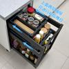 Shane Cesta para Salsa Ahumada Totalmente de Aluminio Cajón de Gabinete Cocina Gabinete Estrecho Estante para Condimentos Cajón Estante de Almacenamiento Vertical Azul