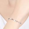 Pulseira com temperamento de moda europeia e americana, pulseira feminina com diamante simulado, pulseira simples coreana de baixo luxo em forma de coração de amor, joias para atacado
