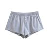 Shorts casuais estilo BM com dois botões para mulheres, verão 2024, novo short americano quente com cintura elástica, solto, perna larga, calças quentes