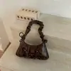 Bolso de nube fruncido único y lindo, nuevo bolso de hombro de moda 2026, bolso dulce para debajo del brazo, bolso bandolera con lazo