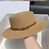Chapéu Fedora de Palha com Aba Larga Proteção Solar Topo Plano para Mulheres Celebridade da Internet Verão Retrô Francês Simples Passeio Praia Chapéu de Sol Tendência
