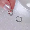 Pendientes de Zirconia de Diseño Único Que No Necesitan Quitarse al Dormir, Pendientes de Plata 925, Pendientes de Moda y Exquisitos para Mujer