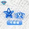 Anillo Huagang Piedra Preciosa Pentagrama Alta Temperatura Zircón Aguamarina Superficie Piedra Suelta Zircón Cera Artificial Gema Cz