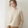 Nuevo Suéter Básico de Cuello Redondo 100% Cachemir Puro para Mujer, Tejido Versátil para el Trabajo, Otoño/Invierno 2026