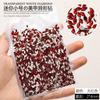 Tendencia de Internet Año Nuevo Tamaño Mini Diamante Rojo Grande Forma Plana Arte de Uñas de Novia Súper Flash Decoración de Uñas de Pedrería