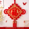 Colgante de nudo chino para Año Nuevo, decoración de character "Fu" roja de alta gama para la sala de estar, inauguración de casa, puerta de entrada y decoración del hogar para la buena fortuna y el ambiente festivo