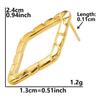 Pendientes retro clásicos europeos y americanos de acero inoxidable 304 para mujer, elegantes y con nicho geométrico, joyería avanzada para las orejas.