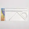 Comércio exterior transfronteiriço cor 30CM terno régua transferidor triangular conjunto de quatro peças de régua de desenho geométrico atacado