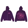 Top soltinho e confortável com estampa de teia de aranha estilo rua da Amazon, cardigã de manga longa com estampa em espuma, moletom com capuz para casal