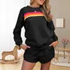 Conjunto de Cinta de Bloques de Color Europeos y Americanos Otoño/Invierno 2026 para Mujer, Popular Venta Online Transfronteriza, Nuevo Conjunto de Hogar de Otoño para Mujer