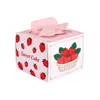 Caja de embalaje transparente portátil personalizada para pasteles con ventana, caja para pasteles de mousse y queso, personalización de embalaje para hornear impreso