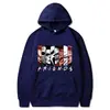 Sudadera con Capucha Amigos de Halloween Moda Masculina Manga Larga Sudadera de Terror Femenina Novedad Película Casual Conjunto Harajuku