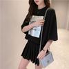 Camiseta de Verano de Cinco Caracteres Cangrejo Estilo Coreano Holgada de Manga Corta para Estudiantes Mujeres Talla Grande Camisa Básica Moda Femenina Coreana Una Pieza Dropshipping