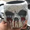 Copo de Água Cabeça de Zumbi Sangrenta de Horror para Halloween Artesanato em Resina Estilo Zumbi Simulação de Copo de Água Sangrando