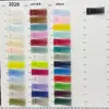 Tela de Organza 2020D Hilo Ruyi Mate Transparente Ligeramente Rígida Accesorios de Encaje Bordado Tela para Empaque de Regalos