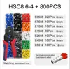 Alicate de Ferramenta Bloco de Terminais à Prova d'Água Hsc8 6-4 Conjunto de Terminais Tubulares Ve Terminal Europeu