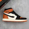 Zapatillas de Baloncesto Retro Originales Aj1 de Caña Alta Off-White Jordan 1 con Textura de Lichi, Zapatillas Casuales Cómodas y Versátiles