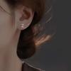 Pendientes de plata de ley s925 con letras para mujer, originales, de alta gama, con temperamento, con agujeros para las orejas, ligeros y lujosos, para parejas.