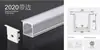 Lámpara lineal LED perfil de aluminio ranura para lámpara en forma de U empotrada lámpara lineal con techo abierto y oculto fuente de luz de aleación de aluminio