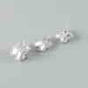Prata Esterlina S925 Contas Espaçadoras Vazadas Borboleta Acessórios para Pulseira DIY, Asas de Insetos Tridimensionais, Contas para Pulseira, Materiais