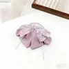 Novo Presilha de Garra para Rabo de Cavalo com Laço de Cetim Estampa Nacional Chinesa Presilha de Cabelo com Fita Fluida Pérola Acessório de Cabelo Occipital de Alta Qualidade