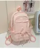 Mochila Fofa e Doce Estilo Japonês com Laço, Mochila para Aluno do Ensino Médio, Mochila de Viagem Fresca Estilo Floresta de Alto Valor