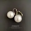 Brincos de Pérola Champagne Alto Brilho Estilo Coreano para Mulheres, Simples Elegantes, Brincos Exagerados Populares Europeus e Americanos da Moda, Brincos, Brincos