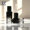 En Stock Gorra Negra Degradado Negro Botella Cuadrada Tubo de Brillo de Labios Tubo de Plástico Vacío Material de Empaque