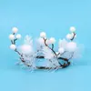 Pastel de Navidad Mori Decorativo Transparente Cristal Reno Muñeco Hielo Nieve Blanca Fruta Guirnalda Tarjeta Inserto