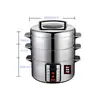Vaporizador de Arroz Elétrico Aço Inoxidável Balde de Vaporização Artefato de Taiwan Balde de Madeira para Arroz Cozido para Uso Comercial em Restaurantes de Bolinho de Arroz Da Ma Tai Bao