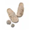Pantuflas Casuales de Suela Gruesa Cerradas para Mujer 2026 Nueva Moda Pantuflas Cerradas Decoradas con Pedrería con Suelas Suaves Versátiles Plataforma que Aumenta la Altura