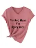 No soy malvada, soy una camiseta básica casual y elegante de manga corta con cuello en V para mujer de Amazon eBay sitio independiente
