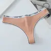 Tanga de Algodón Puro para Mujer Sexy Sin Costuras Cinturón de Letras Cómodo Transpirable Hilo T-String Ropa Interior para Mujer Venta al por Mayor Transfronteriza