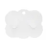 Tarjeta de embalaje para horquilla de color sólido Cloud de 9x7,1 cm, plástico blanco lechoso, pinza Bb, pinza de acero, pinza de pato, tarjeta de accesorios