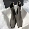 Súper elegante: Nueva colección 2024 de botines cortos de tacón alto, corte ajustado, elásticos, estilo francés, minimalistas para mujer