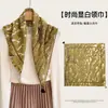 Bufanda con colgante de algodón y lino retro de nicho coreano para mujer, bufanda decorativa versátil para el cuello, bufanda fina, pañuelo para la cabeza para primavera y verano
