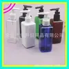 Botella cuadrada de bomba de 200 ml, botella transparente de pico de pato, botella marrón para champú, botella de bomba de clip de 200 ML, botella dispensadora con bomba para loción