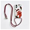 Hombre de jengibre navideño Lanyard cruzado para iPhone 17 Funda para teléfono Adecuado para Apple 15Promax Anticaídas Transparente Suave