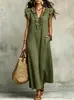 2026 Comercio Electrónico Transfronterizo Europeo y Americano Amazon AliExpress Primavera/Verano Nuevo Vestido Largo Bohemio de Manga Murciélago