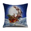 Amazon Transfronterizo Más Vendido Funda de Almohada Navideña Estampado de Dibujos Animados de Papá Noel Lino Alfombrilla de Almohada Decoración Festiva
