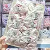 Nuevo Lazo de Encaje Rosa Etiqueta de Tela de Gato Kt Tela a Cuadros Cereza Scrunchie Lazo para el Cabello de Chica Dulce
