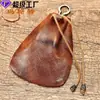 Cartera de Monedero Corsé de Cuero Marlette con Cordón Bolsa de Almacenamiento para Artículos Pequeños Cartera de Monedas de Vacuno Bolsa de la Fortuna Bolsa de Almacenamiento para Monedas