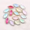 Moca Proteína Ojo de Caballo Borde Garra Diamante Cristal Hebilla Cristales de Colores Vidrio de Cristal DIY Accesorios para Vestido de Novia Piedra Cosida a Mano
