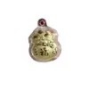 Bolsa de la fortuna de oro puro 999 llavero de hilo rojo dorado decoración colgante para bolsa de teléfono móvil regalo