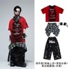 Conjunto de Fantasia para Performance de Street Dance para Meninos Hip Hop Crianças Hip Hop Legal Tendência Marca Roupa de Performance Infantil Verão