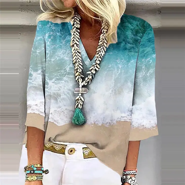 Loosen Sea Casual Short Sleeve